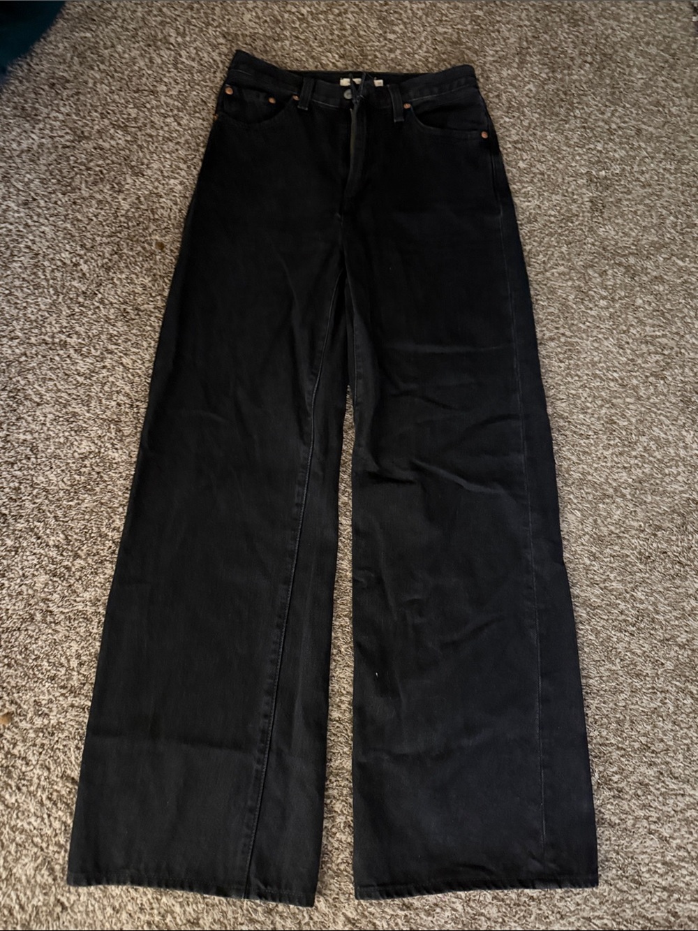 Levi's rib cage Black Wide-Leg Women's Jeans